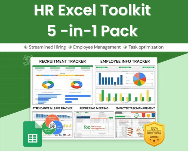 HR Excel Toolkit 5 in 1 Pack at