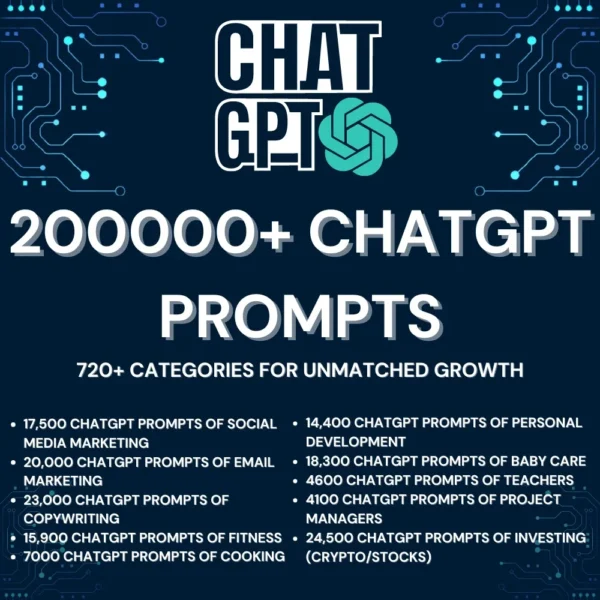 Get 2,00,000 ChatGPT Prompts Bundle for Web Developers, Freelancers, and Digital Marketers.